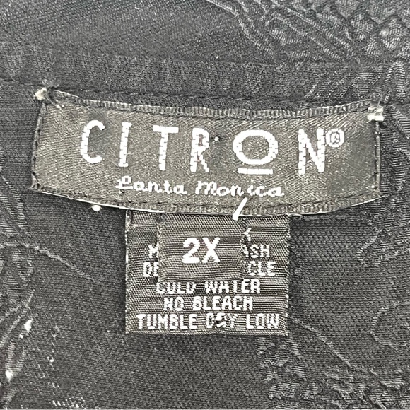 Citron Santa Monica Silk Red Asian Reversible Button Front Jacket Womens 2X - Picture 12 of 12